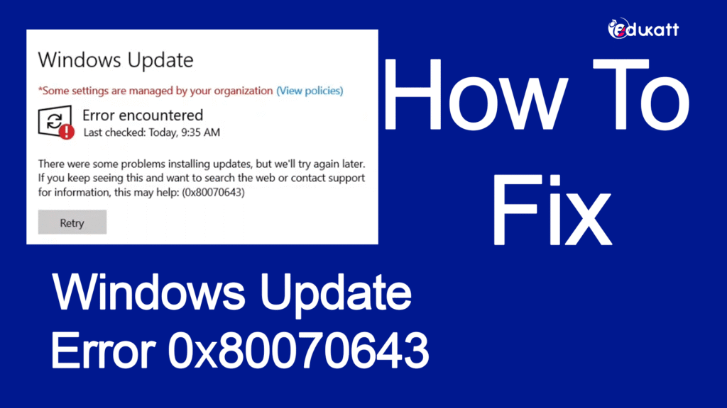 Windows Update Error