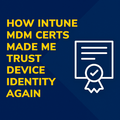 Intune MDM Certs